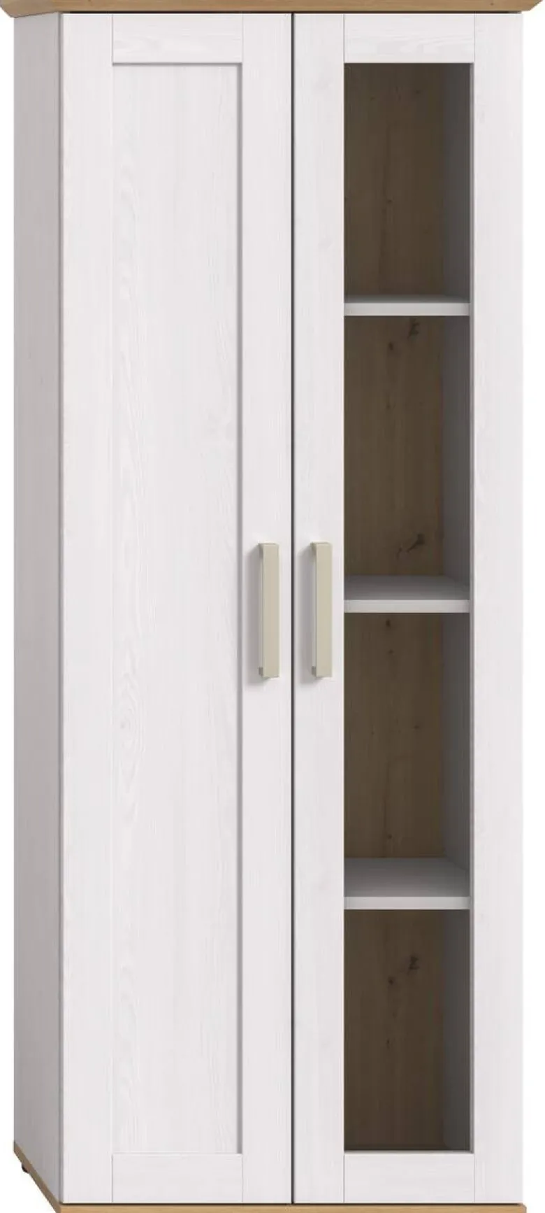 Vitrinenschrank VERONA Lärche Nachbildung Eiche Nachbildung B/H/T: ca. 64x161x37 cm