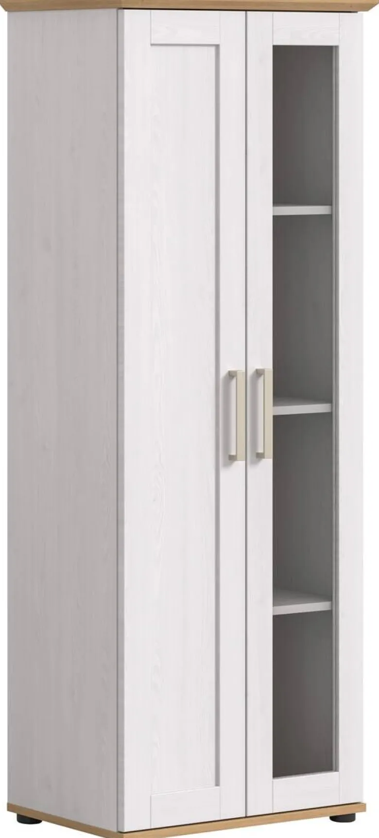 Vitrinenschrank VERONA Lärche Nachbildung Eiche Nachbildung B/H/T: ca. 64x161x37 cm