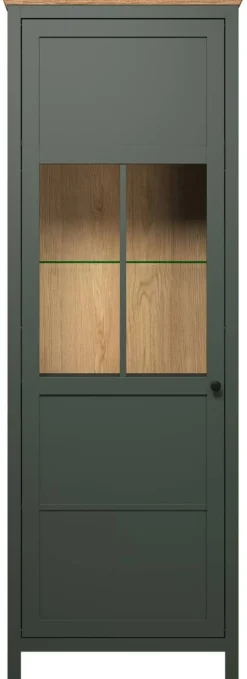 Vitrine Stanton tannengrün Eiche Evoke Coast Nachbildung B/H/T: ca. 69x198x39 cm