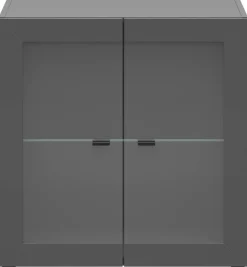 Vitrine System 64 anthrazit matt B/H/T: ca. 64x64x35 cm