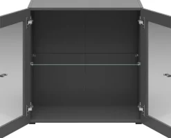 Vitrine System 64 anthrazit matt B/H/T: ca. 64x64x35 cm