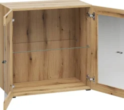 Vitrine System 64 Eiche Evoke Oak Nachbildung B/H/T: ca. 64x64x35 cm