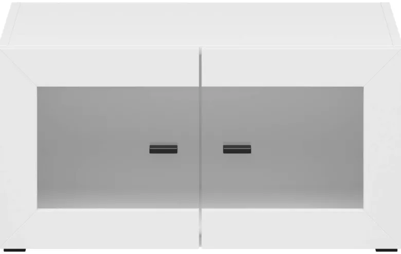 Vitrine System 64 weiß B/H/T: ca. 64x32x35 cm
