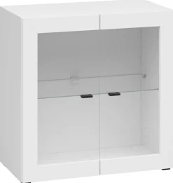Vitrine System 64 weiß matt B/H/T: ca. 64x64x35 cm