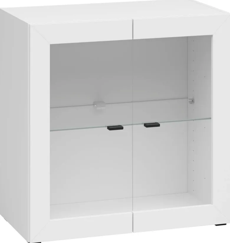 Vitrine System 64 weiß matt B/H/T: ca. 64x64x35 cm