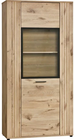 Vitrine Turin Eiche Viking Nachbildung B/H/T: ca. 95x192x40 cm