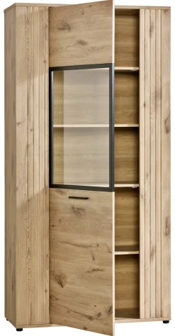Vitrine Turin Eiche Viking Nachbildung B/H/T: ca. 95x192x40 cm