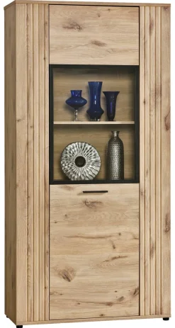 Vitrine Turin Eiche Viking Nachbildung B/H/T: ca. 95x192x40 cm