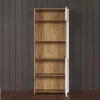 Vitrine Vitoria weiß Eiche Evoke Coast Nachbildung B/H/T: ca. 80x195x42 cm