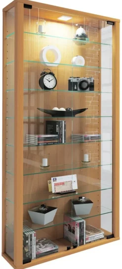 Vitrine Vitrosa Maxi buche Holzwerkstoff Glas B/H/T: ca. 59x113x18 cm
