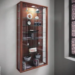 Vitrine Vitrosa Maxi nussbaum Nachbildung Holzwerkstoff Glas B/H/T: ca. 59x113x18 cm