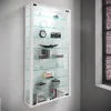 Vitrine Vitrosa Maxi weiß Holzwerkstoff Glas B/H/T: ca. 59x113x18 cm