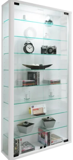 Vitrine Vitrosa Maxi weiß Holzwerkstoff Glas B/H/T: ca. 59x113x18 cm