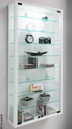 Vitrine Vitrosa Maxi weiß Holzwerkstoff Glas B/H/T: ca. 59x113x18 cm