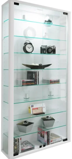 Vitrine Vitrosa Maxi weiß Holzwerkstoff Glas B/H/T: ca. 59x113x18 cm
