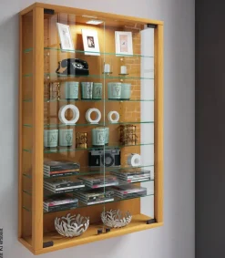 Vitrine Vitrosa Mini buche Nachbildung weiß Holzwerkstoff Holzwerkstoff
