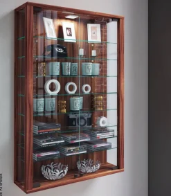 Vitrine Vitrosa Mini nussbaum Nachbildung Holzwerkstoff Glas B/H/T: ca. 59x90x18 cm