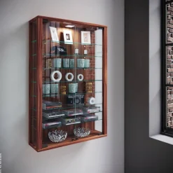 Vitrine Vitrosa Mini nussbaum Nachbildung Holzwerkstoff Glas B/H/T: ca. 59x90x18 cm