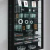 Vitrine Vitrosa Mini schwarz Holzwerkstoff Glas B/H/T: ca. 59x90x18 cm