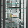 Vitrine Vitrosa schwarz Holzwerkstoff Glas B/H/T: ca. 59x91x18 cm