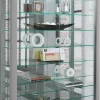 Vitrine Vitrosa silber Holzwerkstoff Glas B/H/T: ca. 59x91x18 cm