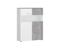 Vitrine Vulcan Plus Beton Optik B/H/T: ca. 85x113x35 cm