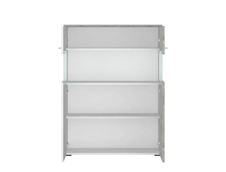 Vitrine Vulcan Plus Beton Optik B/H/T: ca. 85x113x35 cm