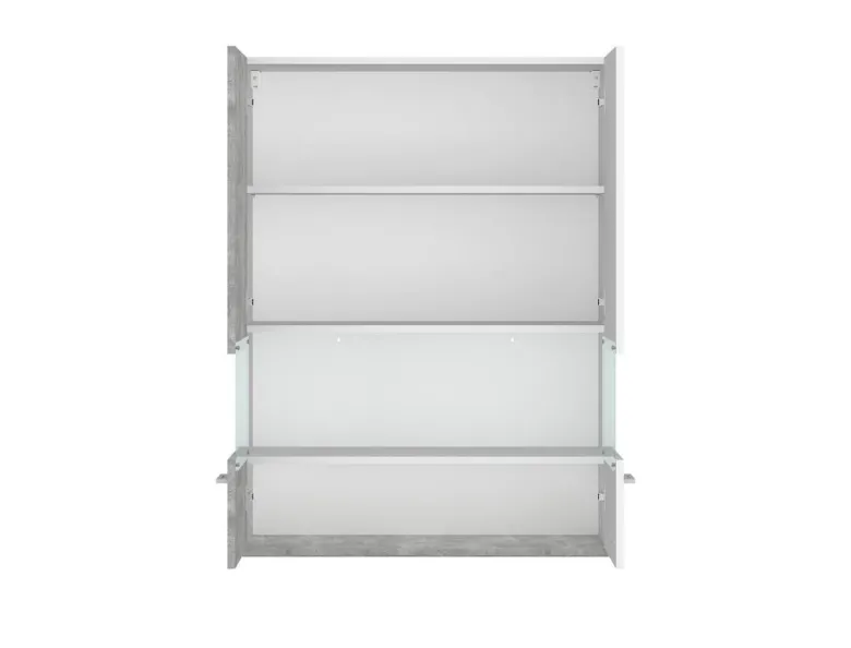 Vitrine Vulcan Plus Beton Optik B/H/T: ca. 85x113x35 cm