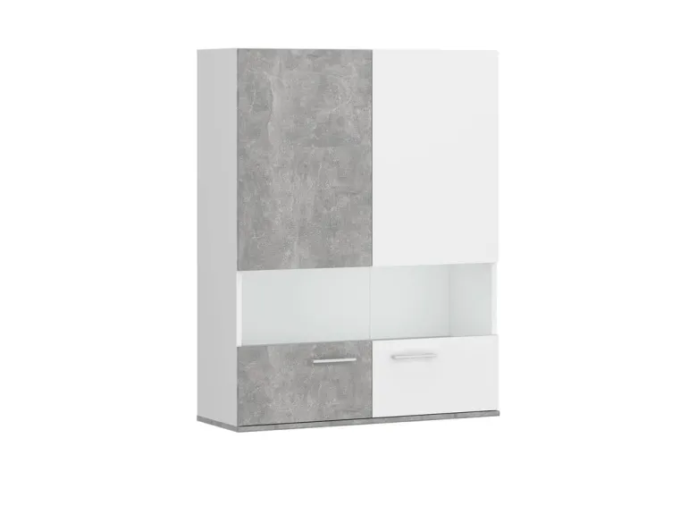 Vitrine Vulcan Plus Beton Optik B/H/T: ca. 85x113x35 cm