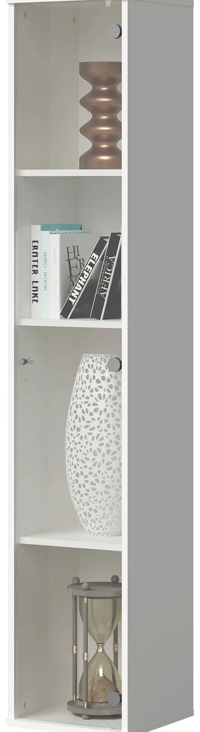 Vitrine weiß B/H/T: ca. 32x171x33 cm