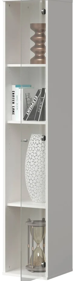 Vitrine weiß B/H/T: ca. 32x171x33 cm