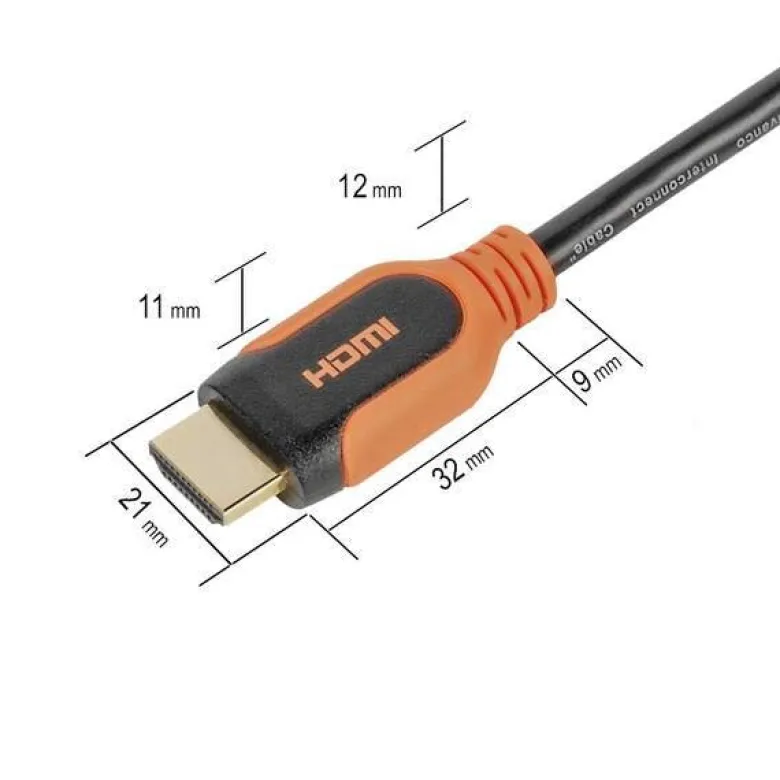 Vivanco HDMI-Kabel schwarz orange