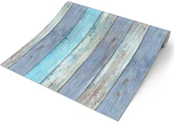 Vliestapete Holzoptik blau B/L: ca. 53x1005 cm