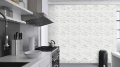 Vliestapete Kaffee weiß silber B/L: ca. 53x1005 cm