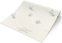 Vliestapete Maritim beige blau B/L: ca. 53x1005 cm
