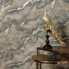 Vliestapete Marmor grau gold B/L: ca. 53x1005 cm