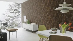 Vliestapete Metallic Kupfer B/L: ca. 53x1005 cm