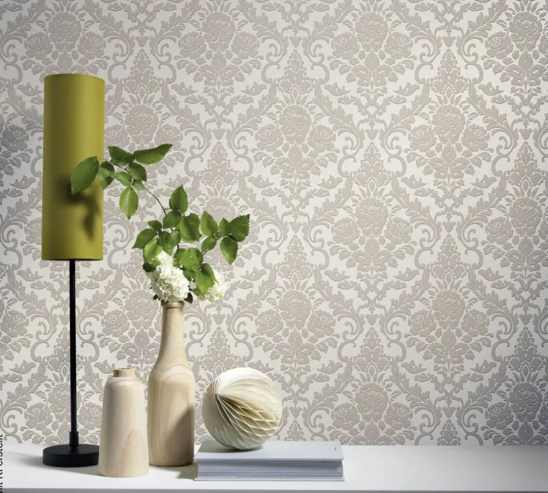 Vliestapete Ornament beige creme B/L: ca. 53x1005 cm