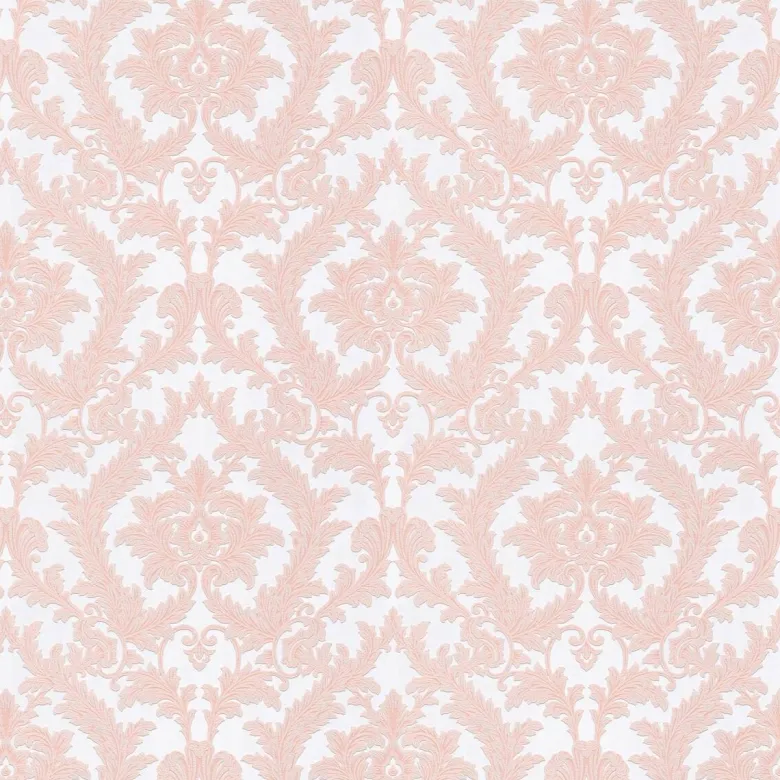Vliestapete Ornament rosa weiß B/L: ca. 53x1005 cm
