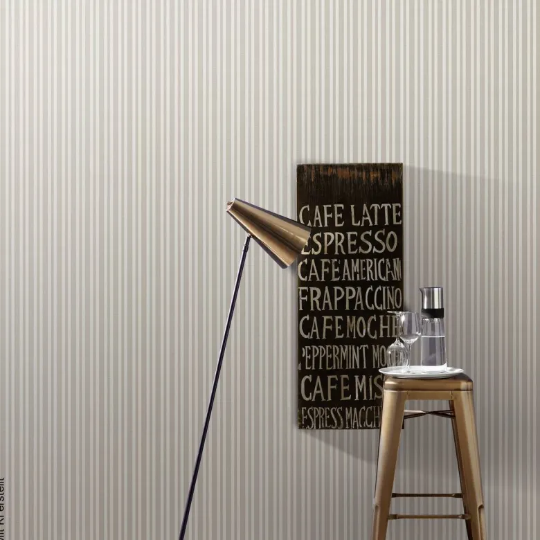 Vliestapete Streifen beige creme B/L: ca. 53x1005 cm