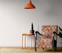 Vliestapete Streifen rosa weiß B/L: ca. 53x1005 cm