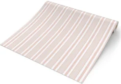 Vliestapete Streifen rosa weiß B/L: ca. 53x1005 cm
