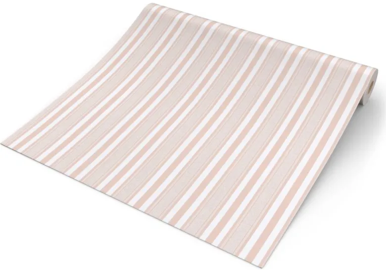 Vliestapete Streifen rosa weiß B/L: ca. 53x1005 cm