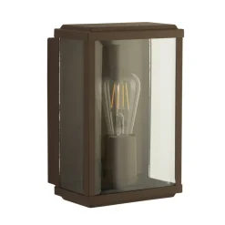 Wandaußenleuchte klar braun B/H/T: ca. 16x25x11 cm