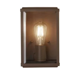 Wandaußenleuchte klar braun B/H/T: ca. 16x25x11 cm