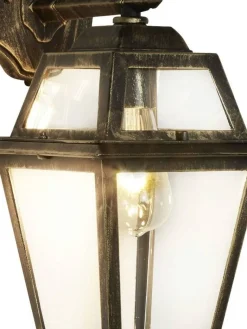 Wandaußenleuchte klar gold schwarz B/H/T: ca. 21x49,5x27 cm
