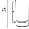 Wandaußenleuchte schwarz klar B/H/T: ca. 7,8x23,5x11 cm