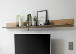 Wandboard City Eiche Wotan Nachbildung anthrazit B/H/T: ca. 170x15x20 cm