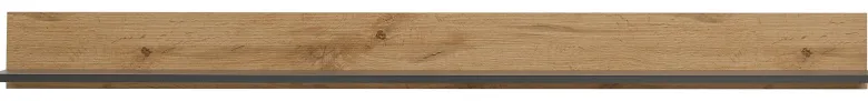 Wandboard City Eiche Wotan Nachbildung anthrazit B/H/T: ca. 170x15x20 cm