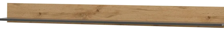 Wandboard City Eiche Wotan Nachbildung anthrazit B/H/T: ca. 170x15x20 cm